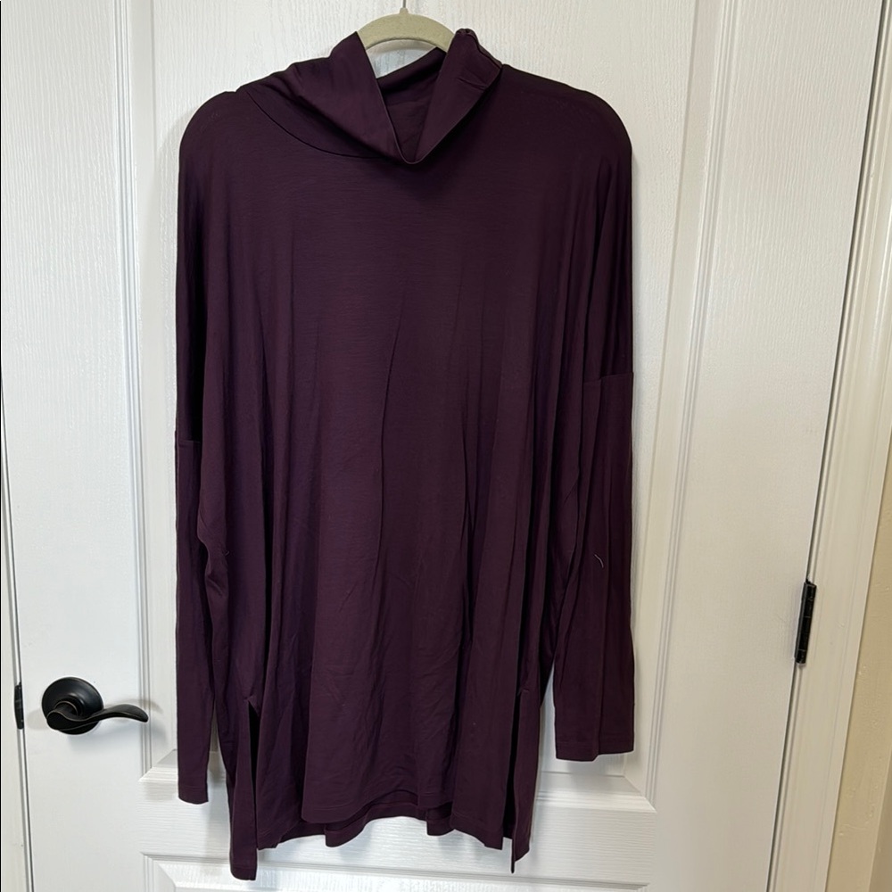 Wool& Simone Cowl  Neck tunic in Marionberry